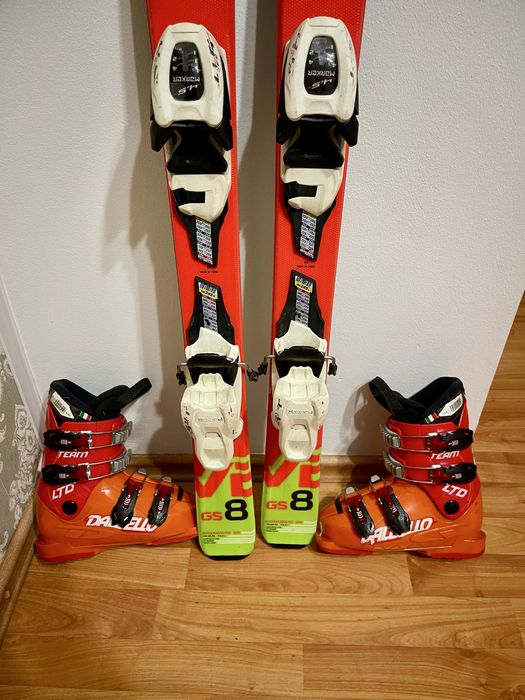 Schiuri copii 100 cm volkl cu clapari set skiuri