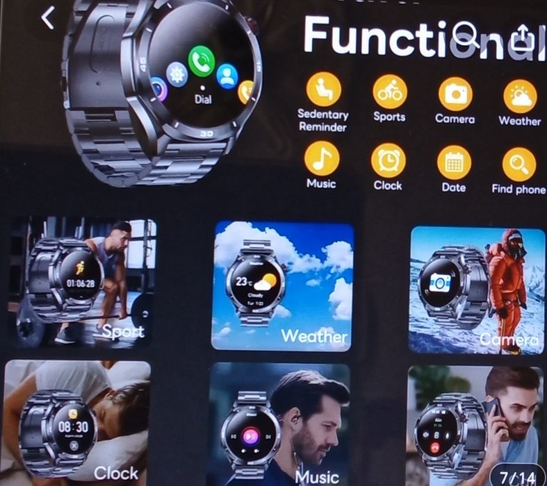 Мъжки водоустойчив смарт часовник