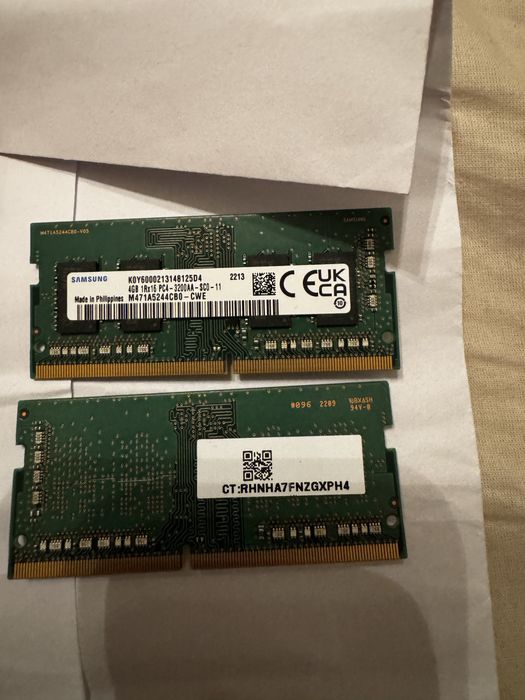 Ram laptop  2x4gb ddr4 3200hz