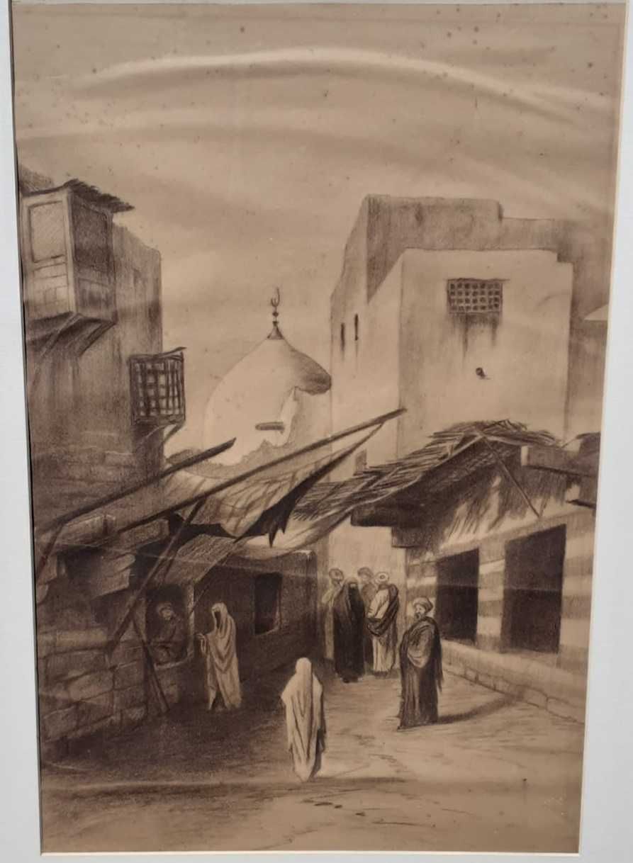 Tablou vechi - peisaj oriental - semnat C. Artachino