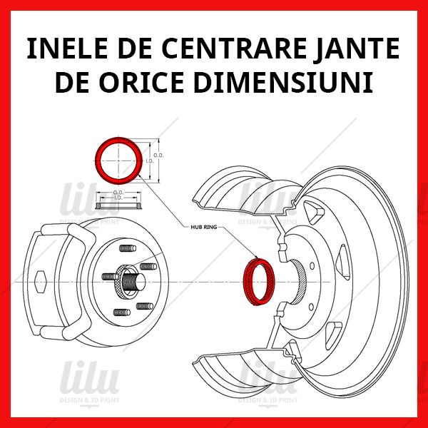 Inele de centrare jante pentru orice masina la comanda