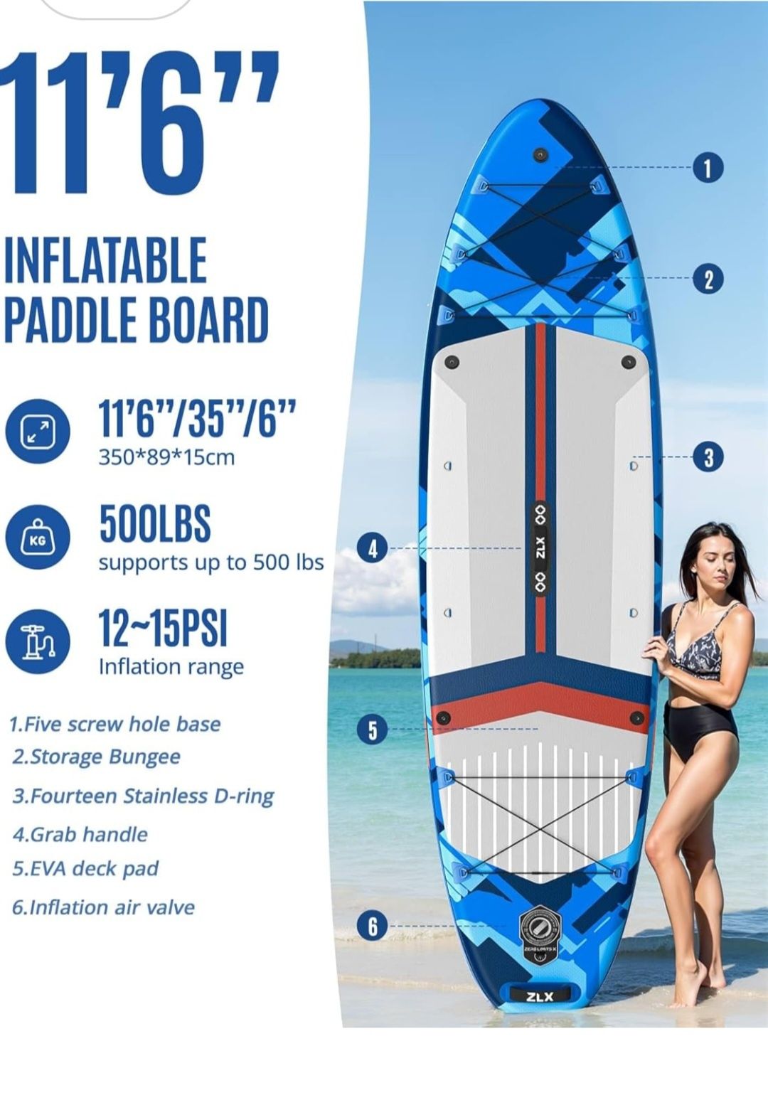 Sup zero limits xxl placa Stand Up Paddle SUP