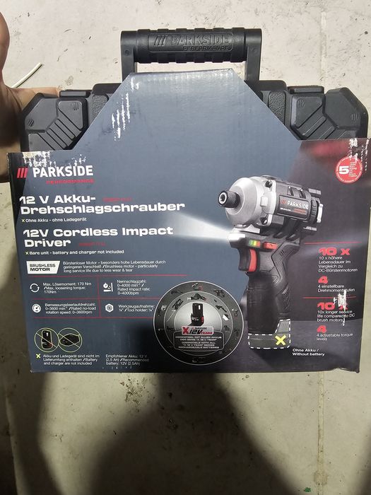 Pistol filetanta impact parkside 12v 170nm performance
