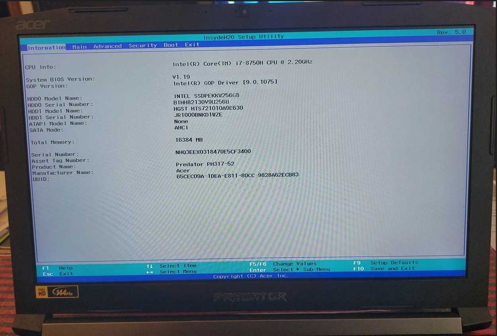 Laptop Gaming Acer Predator Helios 300
