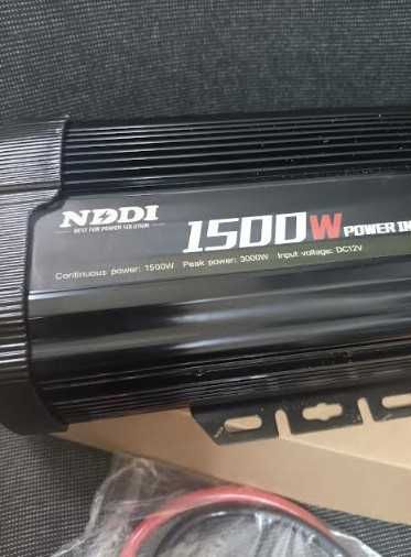 Инвертор NDDI POWER 1500 W преобразувател на напрежение 12 V към 230 V