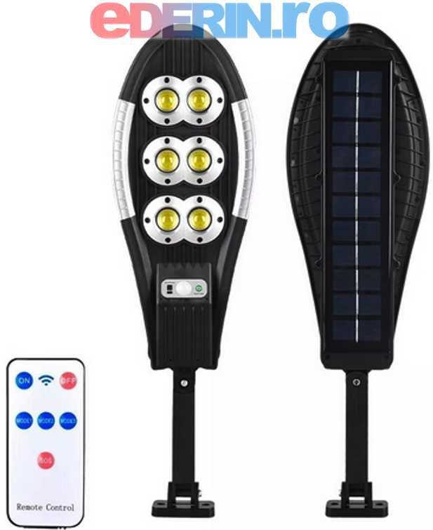 Lampă LED solară stradală, Putere 300 W, Senzor de mișcare și lumină