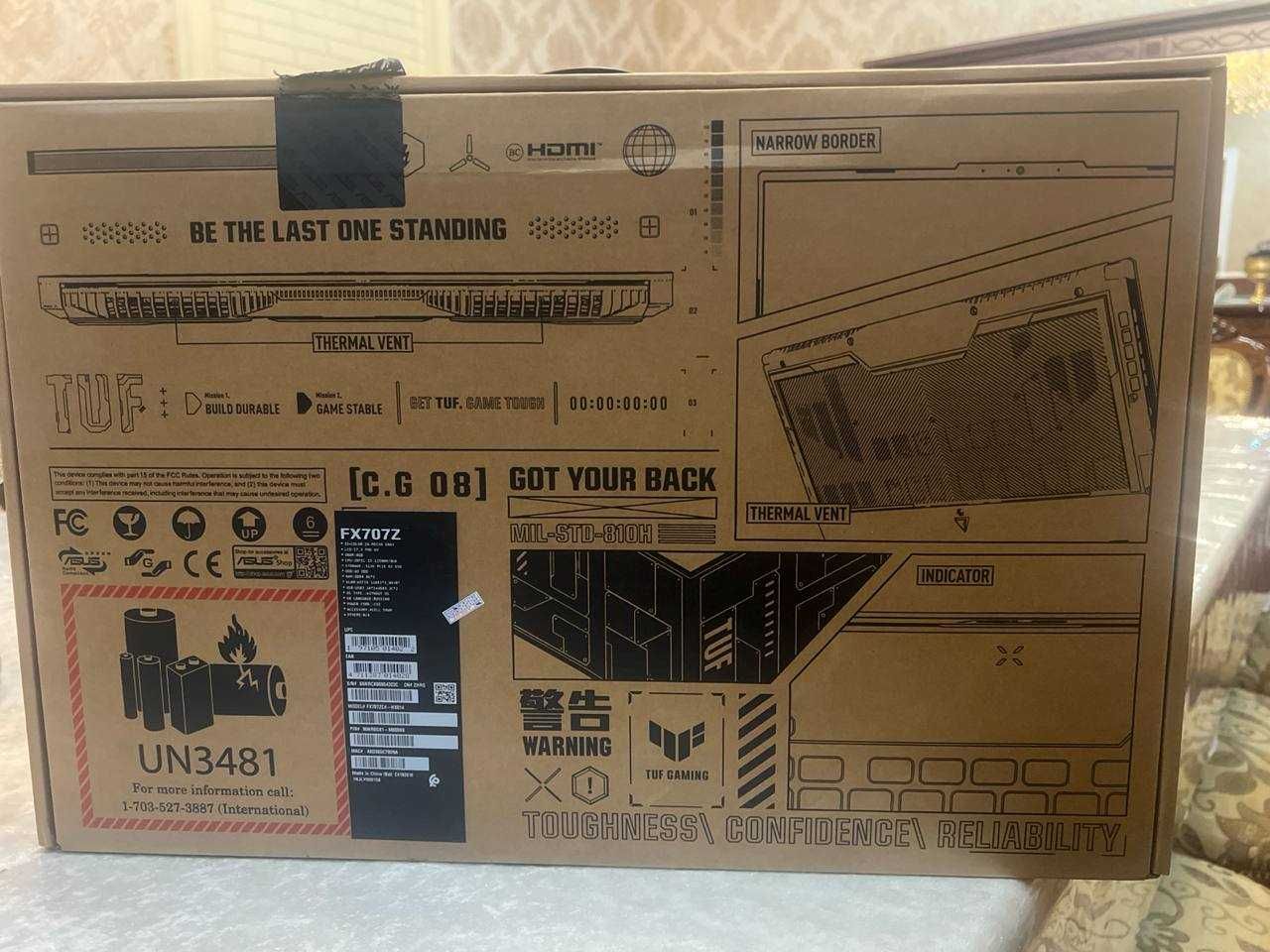 Ноутбук ASUS TUF GAMING F17, model FX 707ZC4-HX014