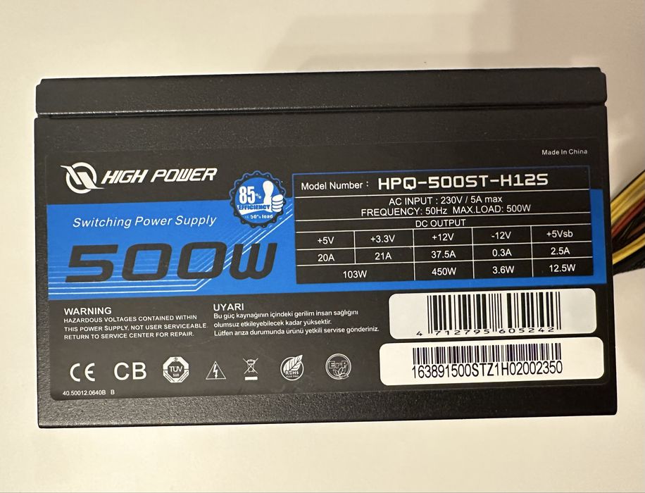 Sursa Sirtec HighPower HPQ-500ST-H12S 500W 80+