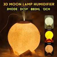 3D Арома дифузер,овлажнител и лампа – Луна ароматизатор