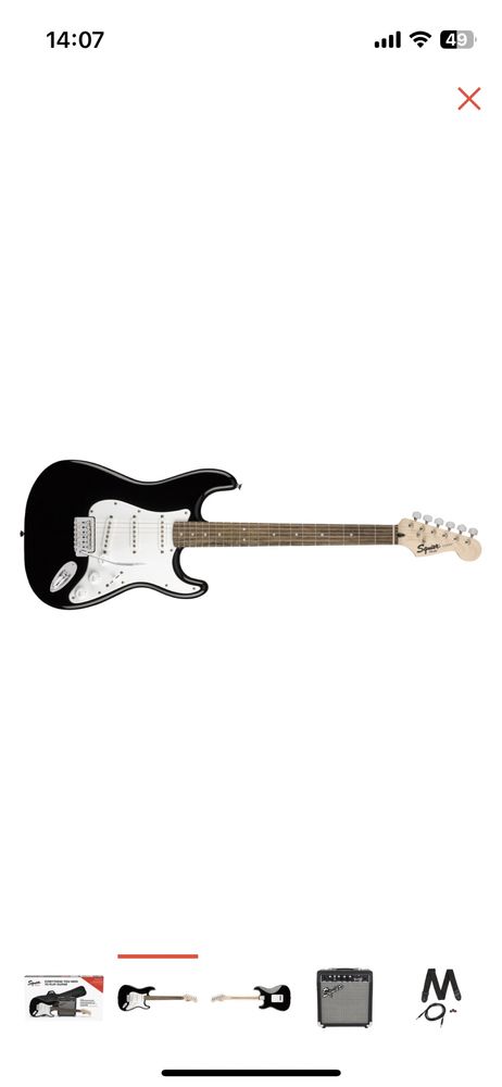 Электрогитара Squier Stratocaster черный