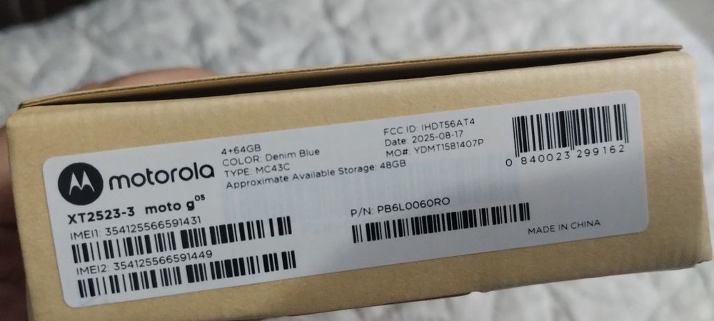 Продавам нов телефон Motorola G05 - 4/64 с гаранция