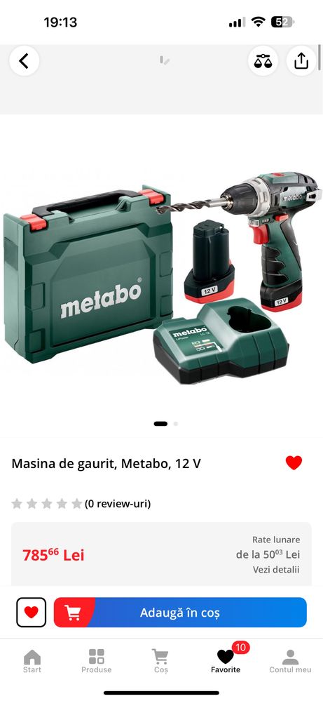Autofiletanta metabo Noua cu 2 acumulatori 12 v si incarcator