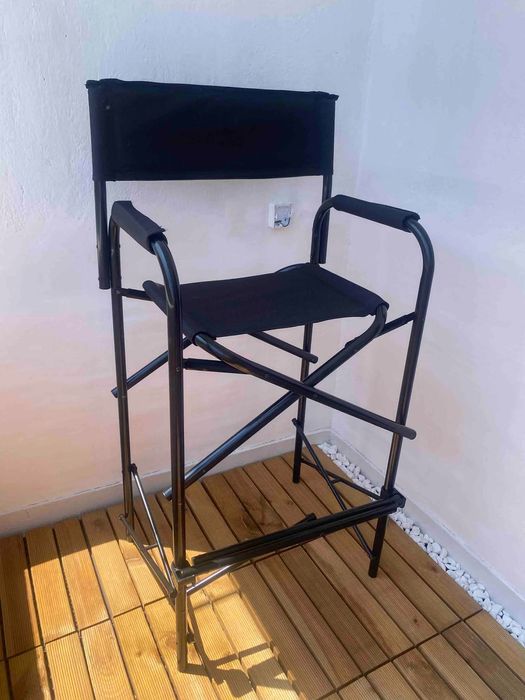 Висок сгъваем стол / гримьорски стол