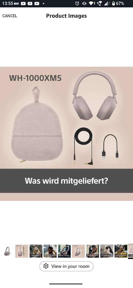 Casti Sony WH-1000XM5 Smoky Pink