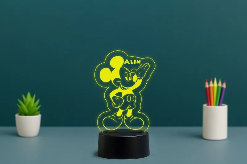 Lampa LED 3D Mickey Mouse – 199 lei – Livrare Gratuită