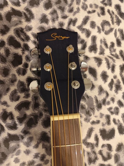 Chitară acustică Smiger – Blue Burst + accesorii