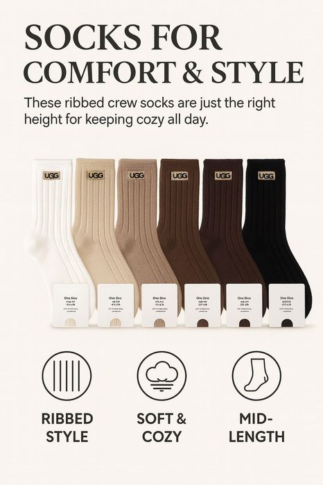 Качественные Турецкие носки юнисекс с приятным запахом! UGG NASKI