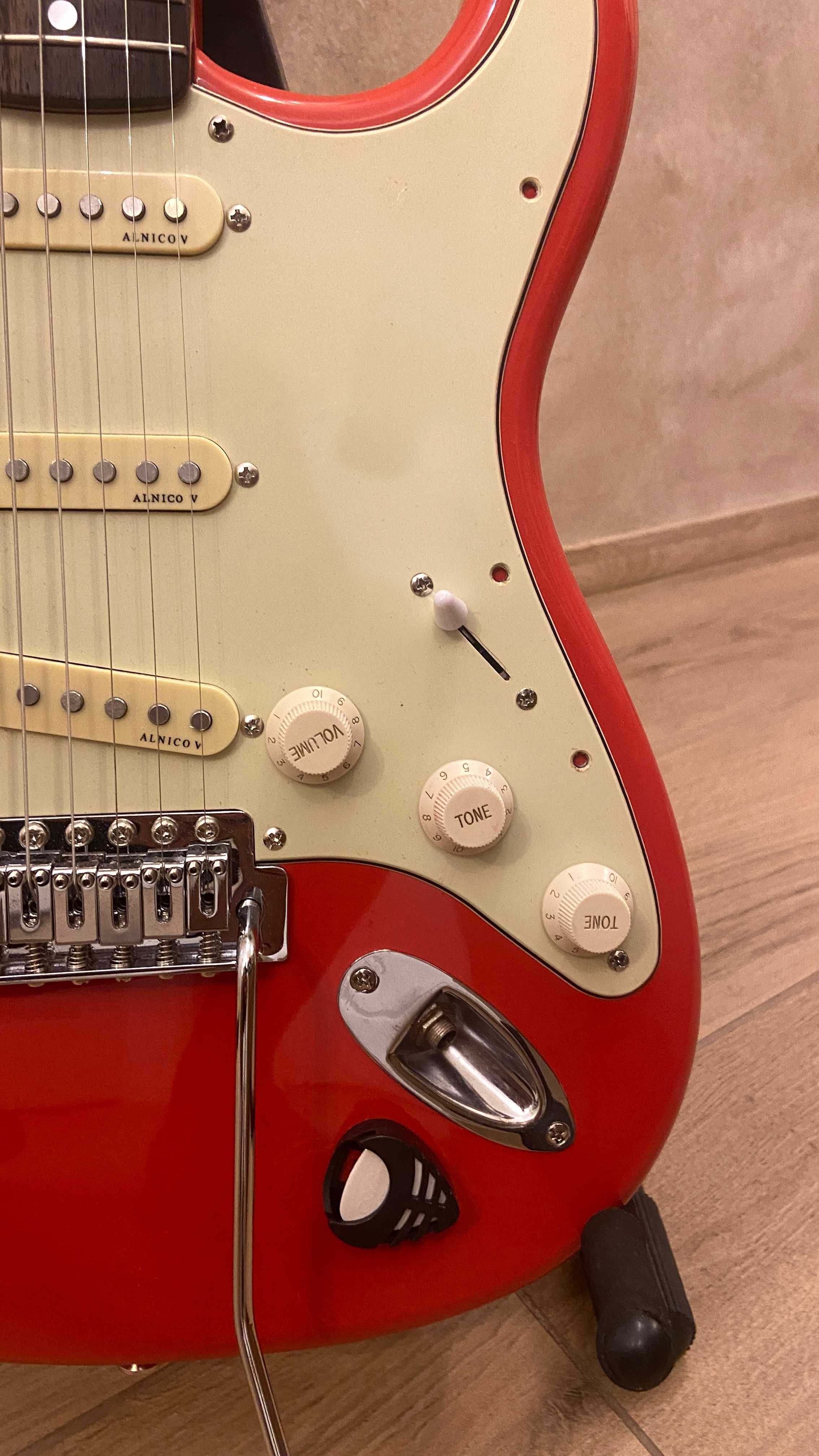 Китара стратокастър 1990’s Made In Japan Red Squier Stratocaster