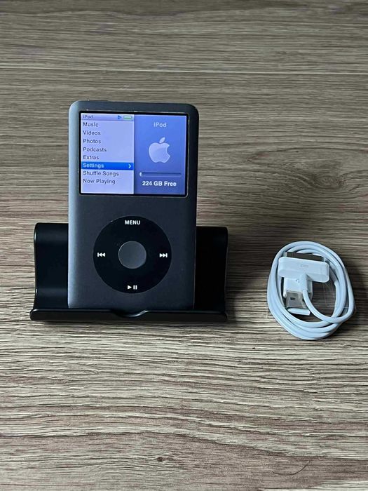 Ipod Classic 7th gen MC297 250gb SSD NOU perfect functional+cablu date