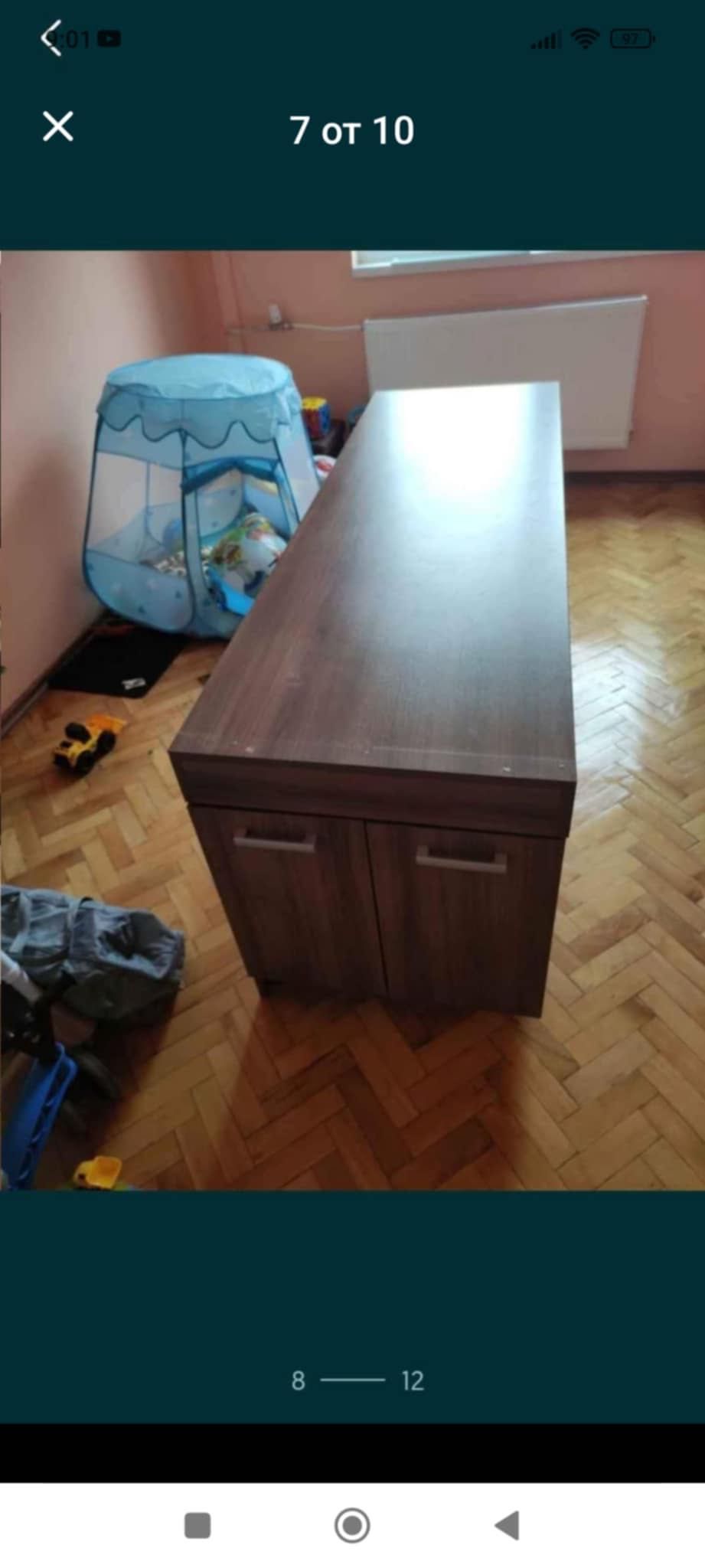 Барплот и шкаф МДФ 18мм. Дъб какао
