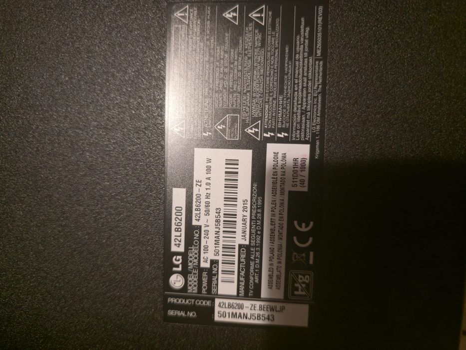 Tv LG 3D, 108 cm,ecran intact,probabil problema leduri.