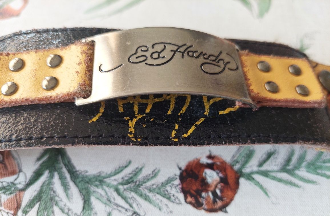 Кожена гривна Ed Hardy