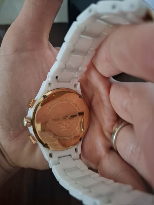 Ceas Armani din ceramica alba