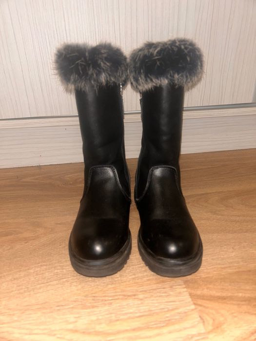 Детски, зимни, кожени боти