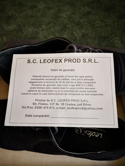 Pantofi piele întoarsă 42