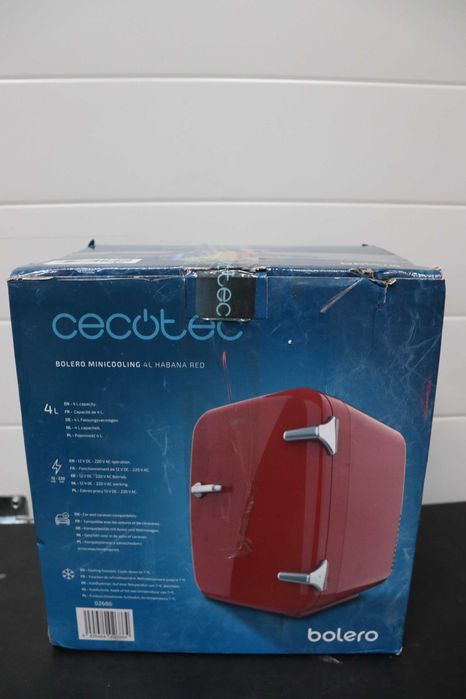 Мини хладилник Cecotec Bolero MiniCooling 4L, работа с 12V-220V