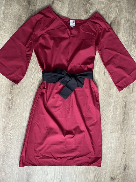 Rochie peste genunchi cordon in talie marimea M