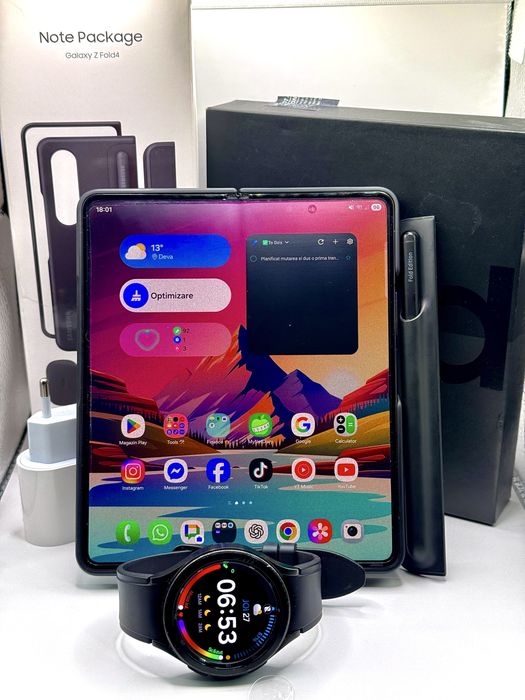 Samsung Galaxy Z Fold 4 256GB + Samsung Watch 4 – Pachet complet