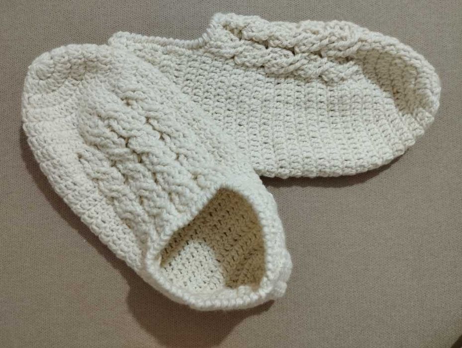 Теплые следки, ручная работа