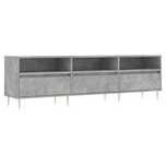 Comodă TV, gri beton, 150x30x44,5 cm, lemn prelucrat