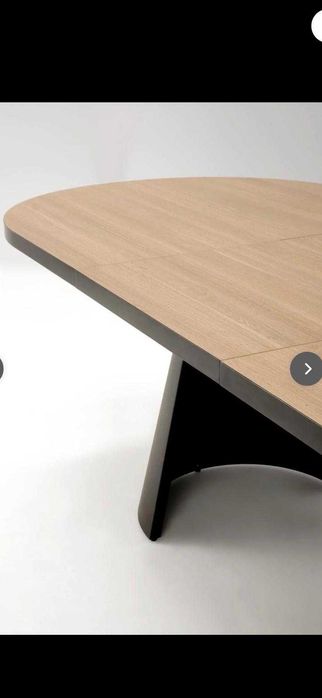 masa extensibila MDF Giacomo Natural/Negru L180-240xl100xH76 cm