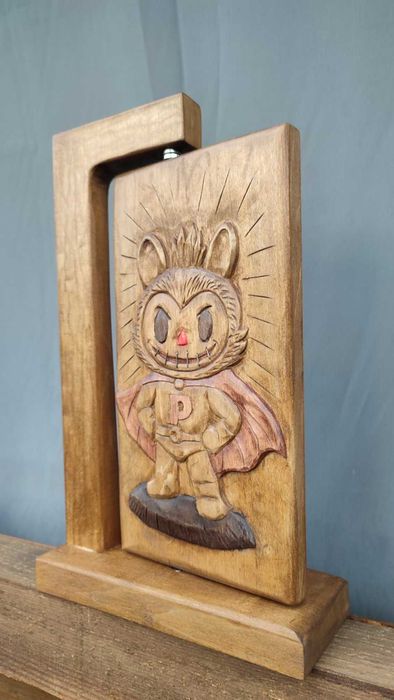 Дърворезба -SUPER PAL , уникална, вдъхновена от поп - арт културата