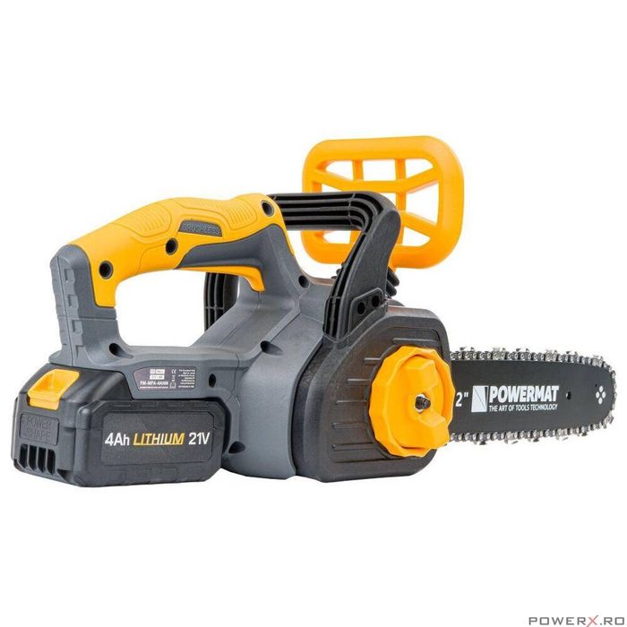 Drujba cu acumulator, fierastrau, 2x baterie 4Ah, pas lant 3/25,