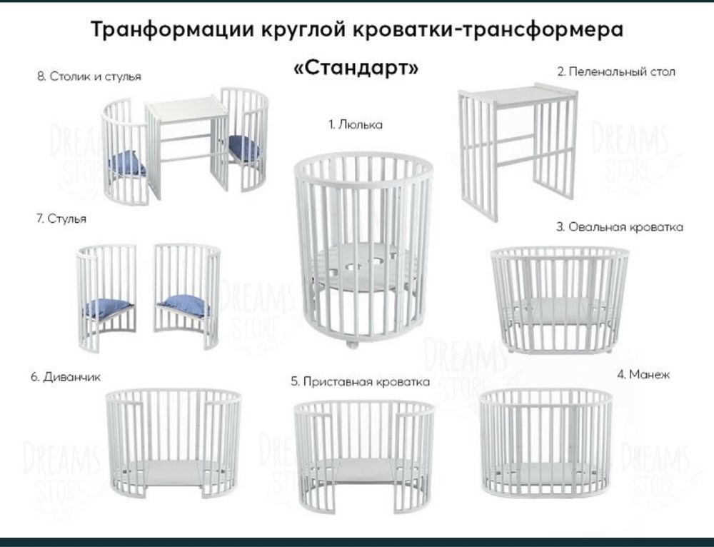 Кровать детская трансформер 7 в 1