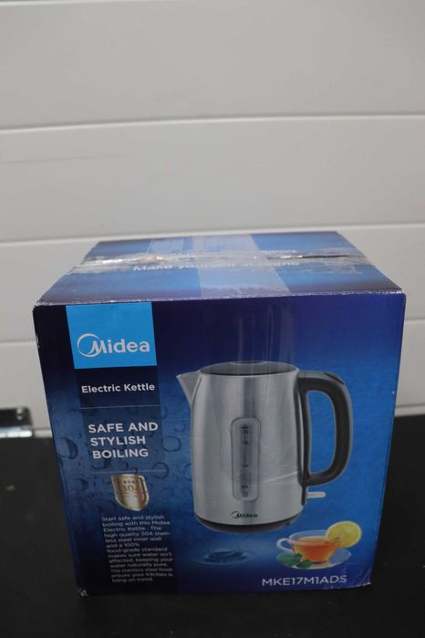 Кана Midea MKE17M1ADS от неръждаема стомана, 1.7 л, без BPA, 2200W