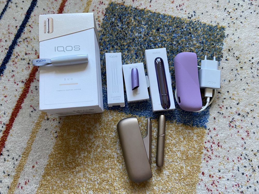 Iqos 3 Duo + accesorii mov/lila