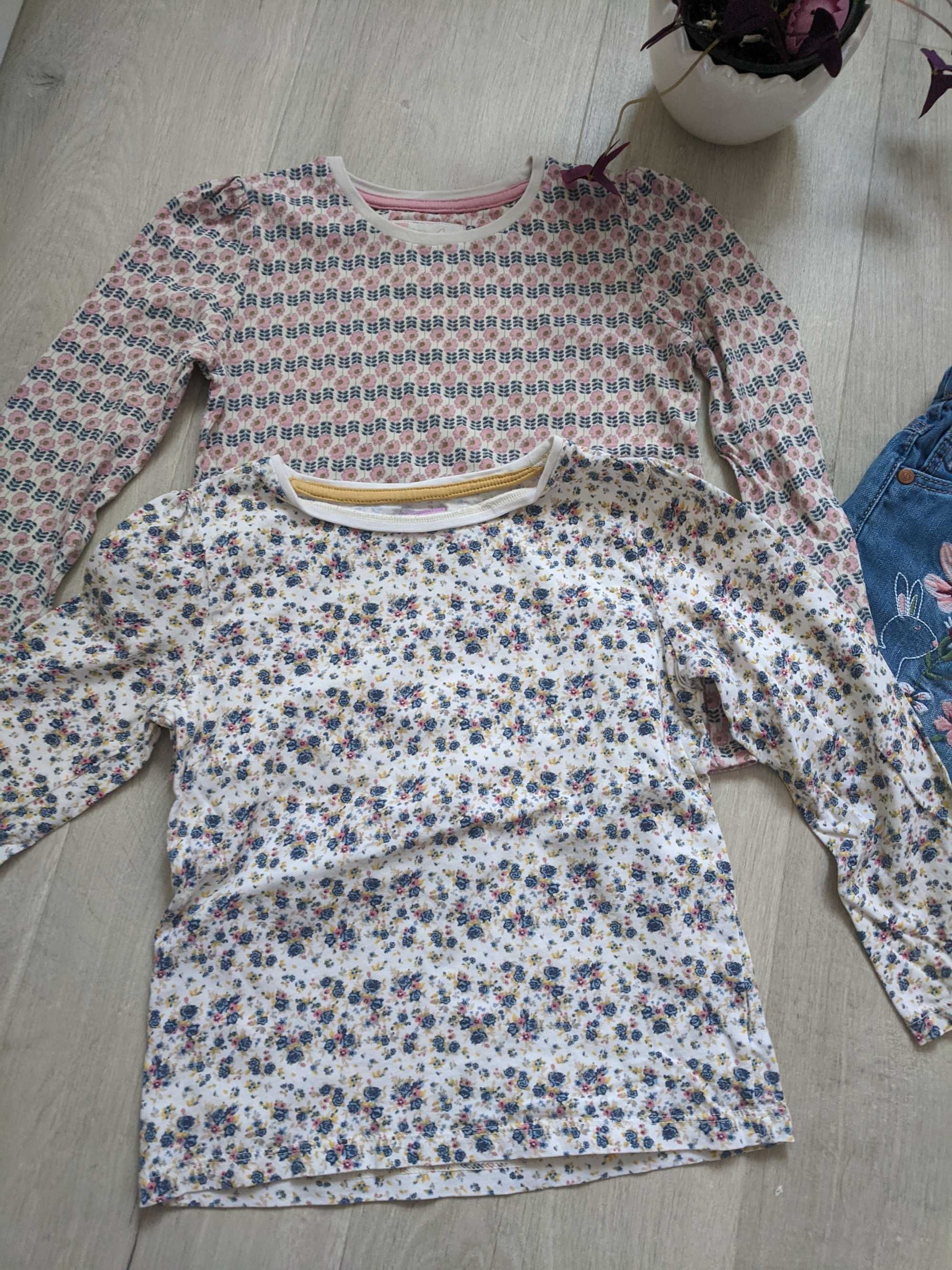 Bluze bumbac imprimeu floricele mar 4-5 ani, 104-110 cm