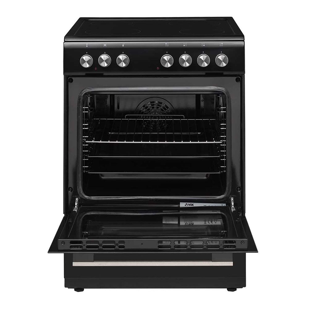 Нова черна готварска печка Vox 6205B
