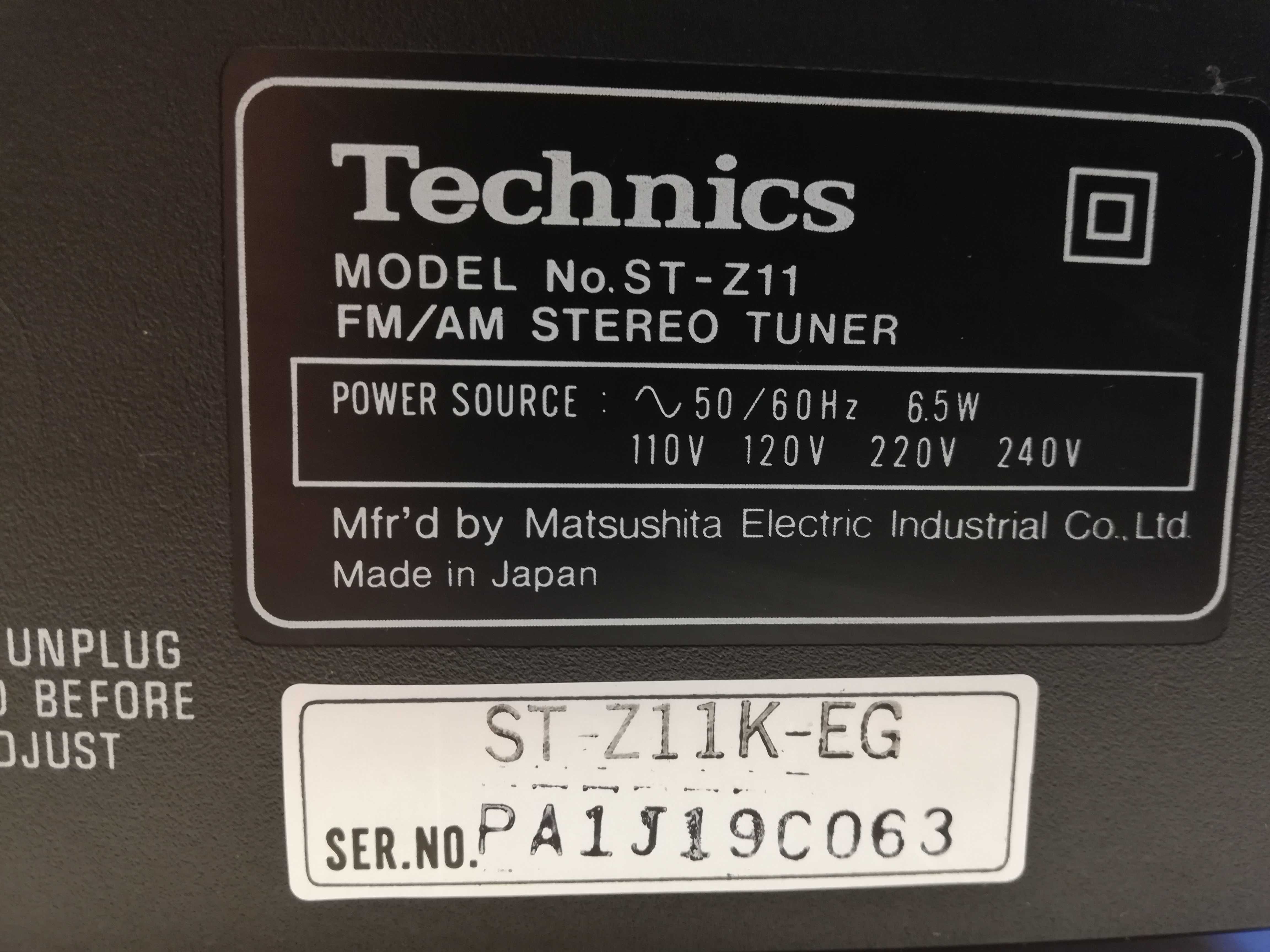 Tuner TECHNICS model ST-Z11 - FM Stereo/AM - Made in Japan/Impecabil