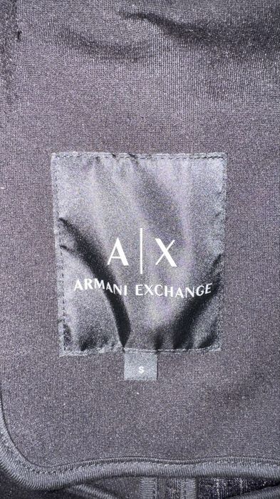 Blazer Armani Exchange negru cu gluga detasabila
