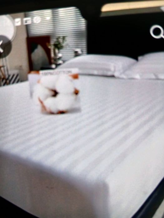 Lenjerii de pat hoteliere damasc cu elastic