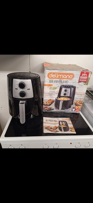 Делимано Еър Фрайър Про 1400W + подарък книга с рецепти на български