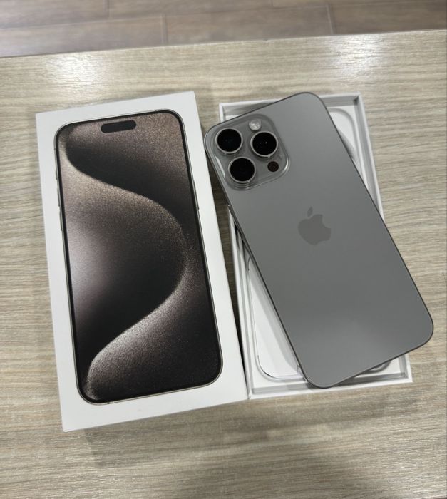 iPhone 15 Pro Max 256GB Natural Grey – Full Box – Stare Excelentă