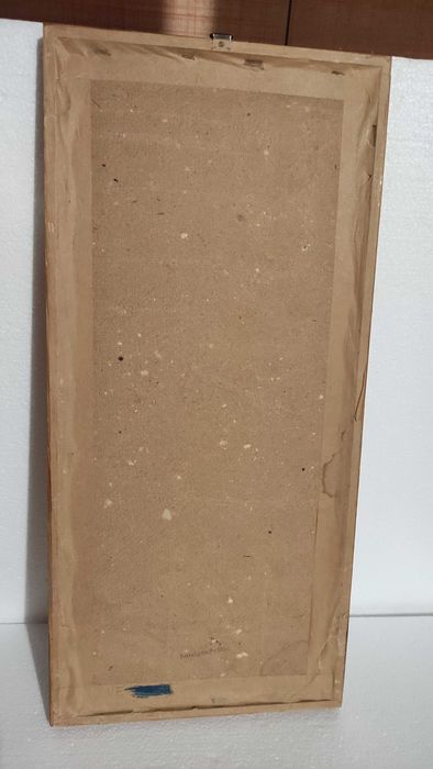 Уникална картина с къщи в дървена рамка и стъкло