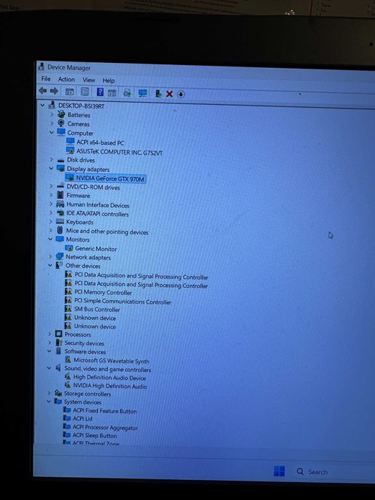 Laptop ASUS ROG 752VT 17.3'  i7 6700HQ 16GB 256gb M.2