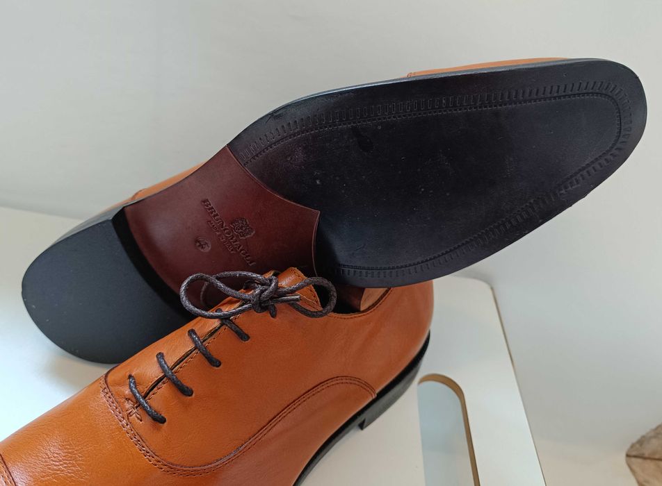 Pantofi oxford de lux 45 lucrati manual Bruno Magli NOI piele nat moal